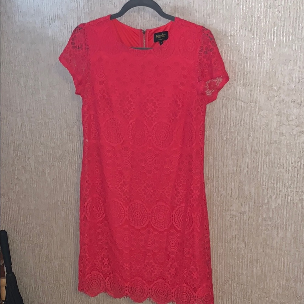 Pink lace dress
